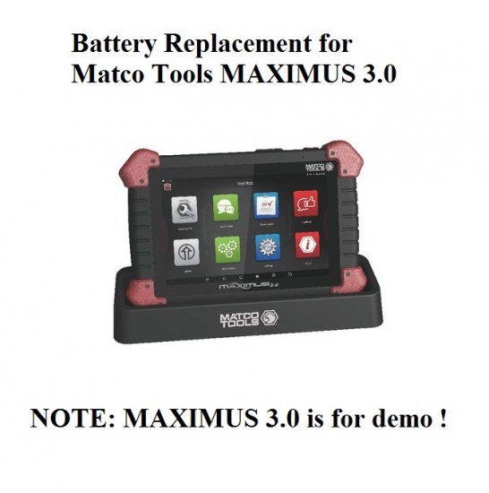 Battery Replacement for Matco Tools Maximus 3.0 MDMAX3 ScannerMatco